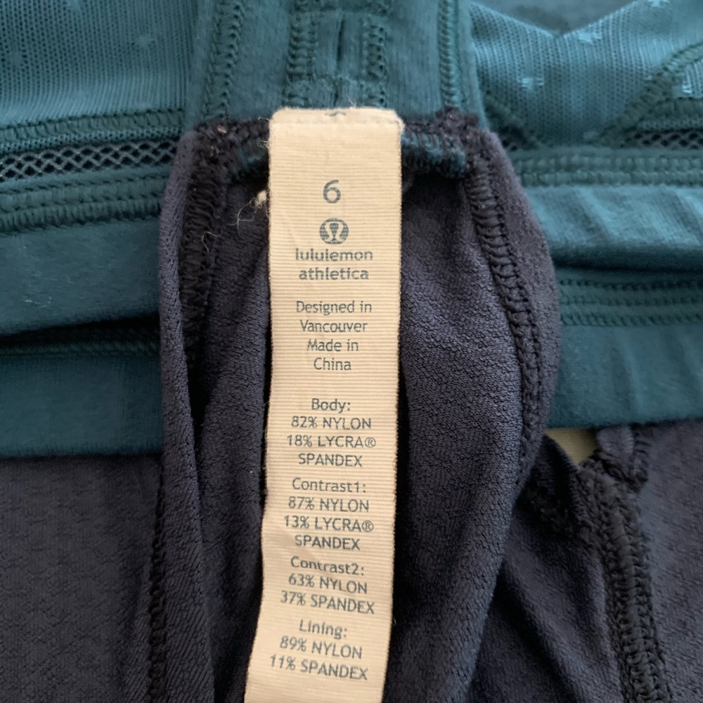 Lululemon navy & teal tank top